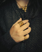 -SPECIAL- “CHANEL” 1996 Spring Collection Lattice CC wide band ring