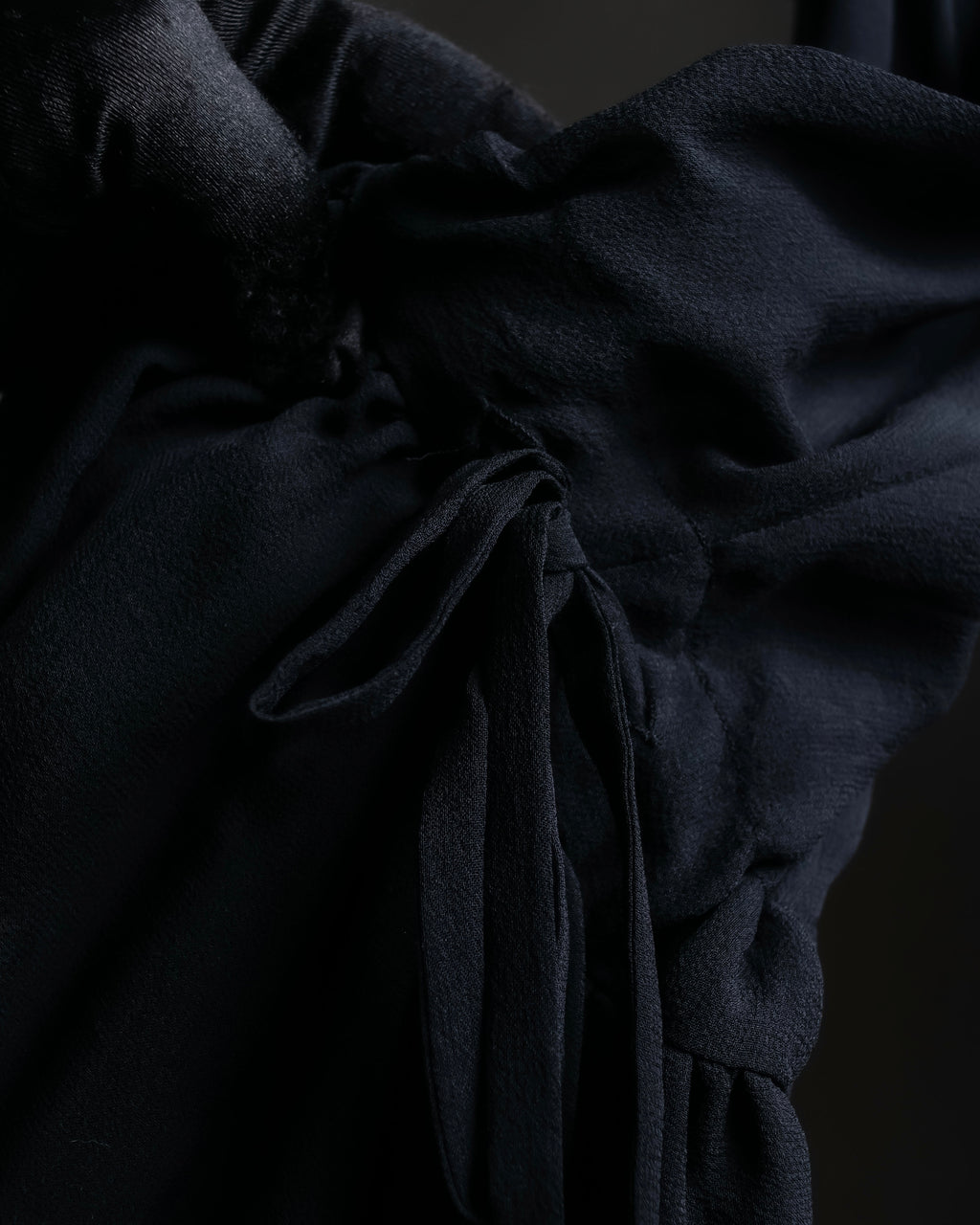 "DRIES VAN NOTTEN" Gather tiered design sheer black dress