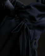 "DRIES VAN NOTTEN" Gather tiered design sheer black dress