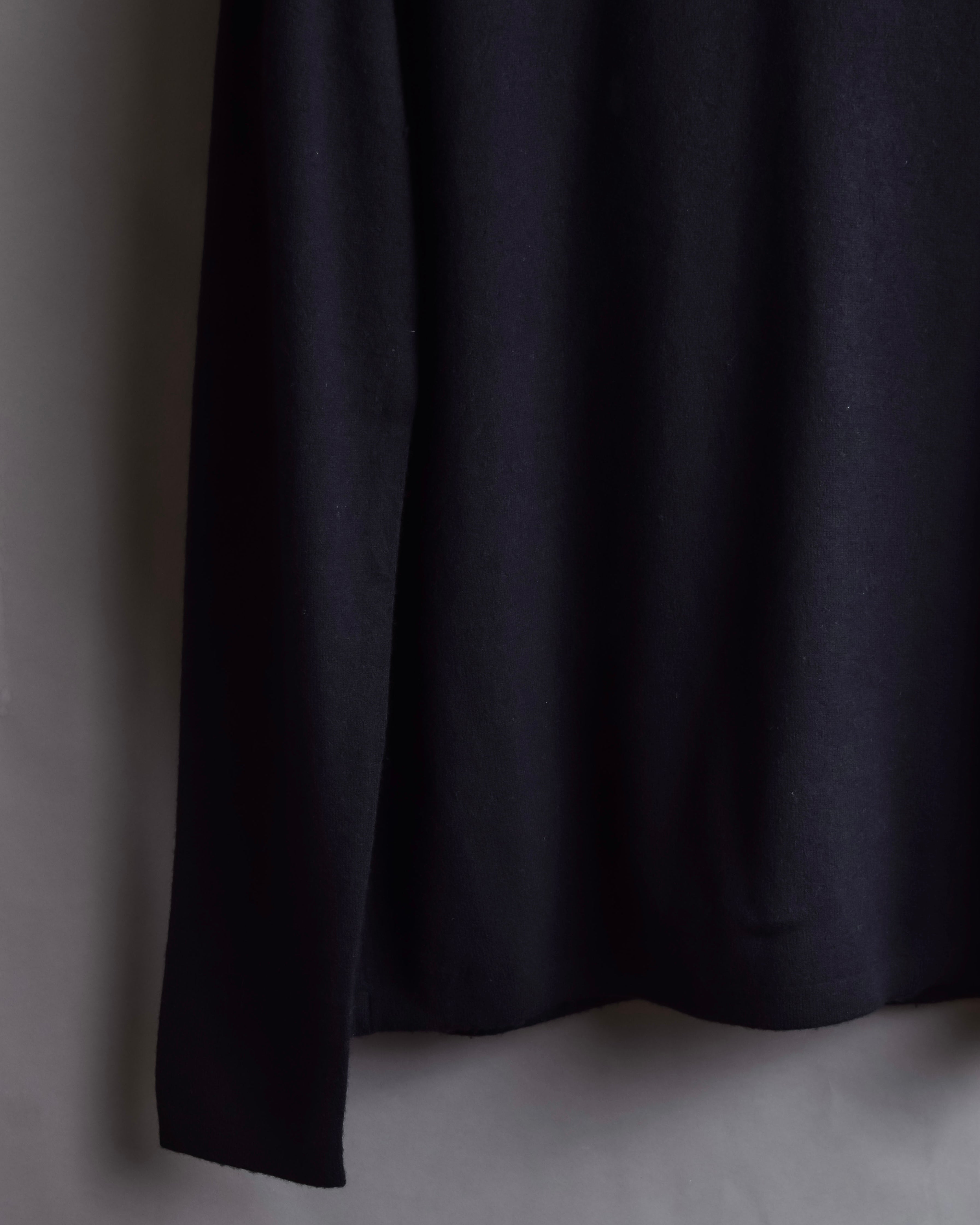 "DIOR" Edith Slimane period double high neck processing knit