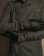 -SPECIAL- "Rick Owens" 13AW Ribbed leather zip-up jacket