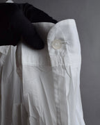 "ISSEY MIYAKE" Pleated design polyester long shirt