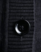 “Maison Martin Margiela” 2000’s Sheer shadow stripe long cardigan