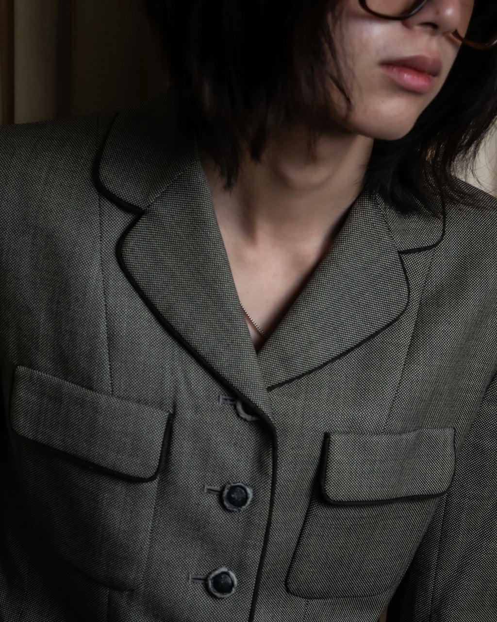 "Christian Dior" Flap pocket detail military tailored jacket