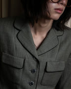 "Christian Dior" Flap pocket detail military tailored jacket