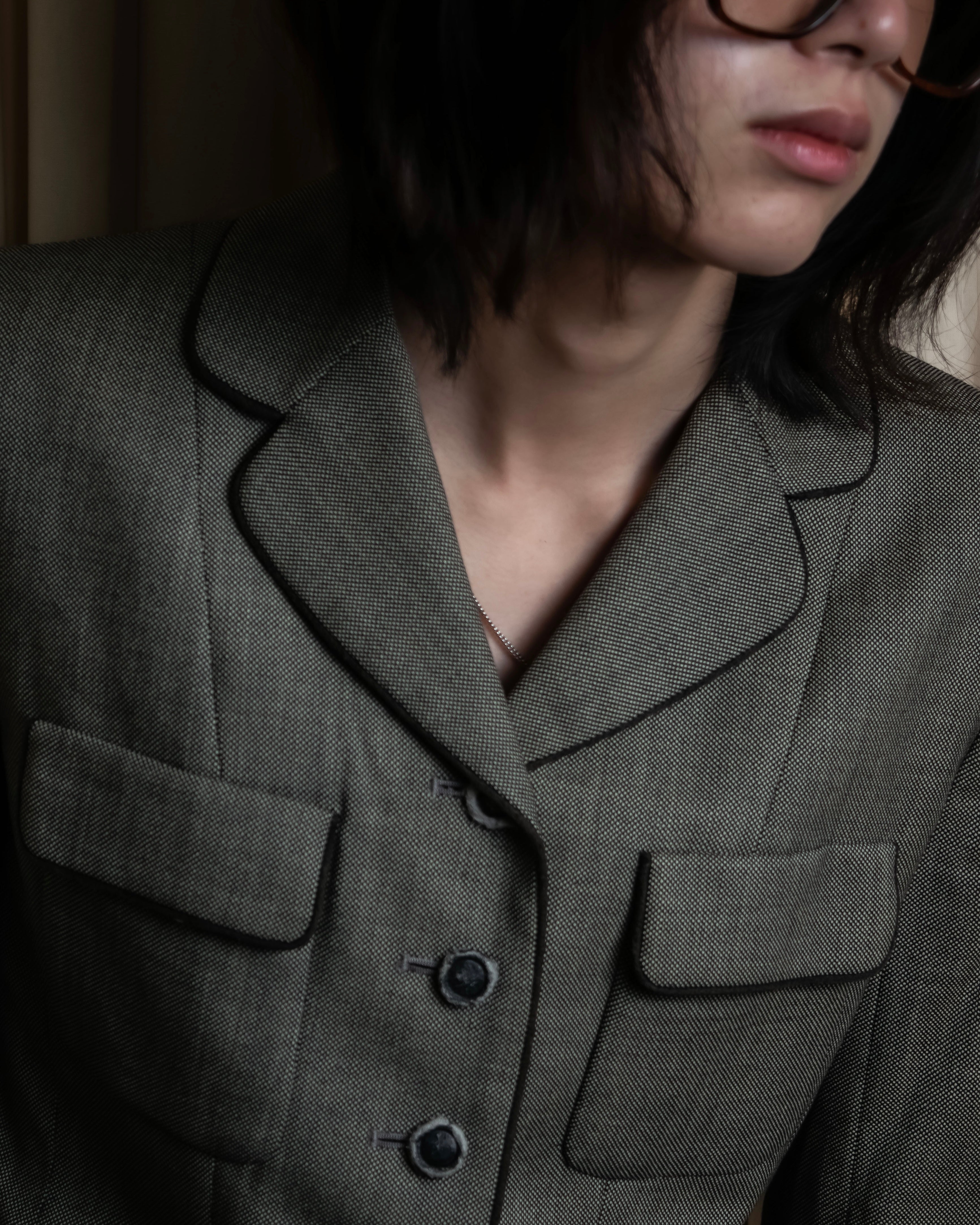 "Christian Dior" Flap pocket detail military tailored jacket
