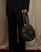 "JUNYA WATANABE COMME des GARCONS" Mixed tweed gathered detail clasp bag