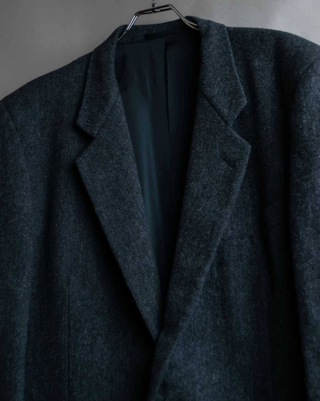 "COMME des GARCONS HOMME DEUX" Box silhouette heather grey tailored jacket