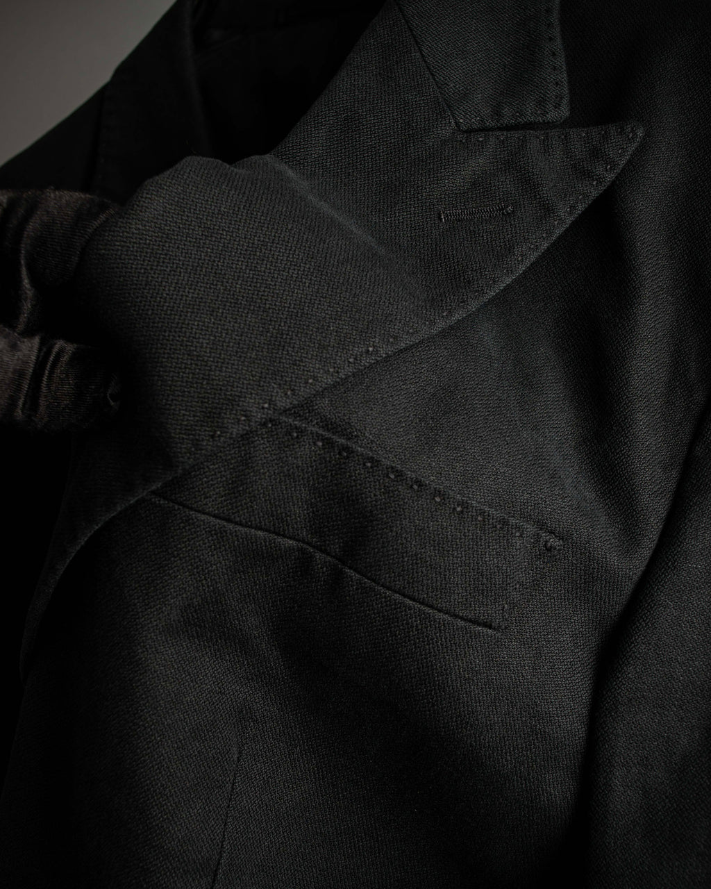 "HERMES" 90's Elegantly relaxed cotton linen tailored jacket