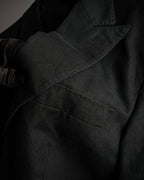 "HERMES" 90's Elegantly relaxed cotton linen tailored jacket