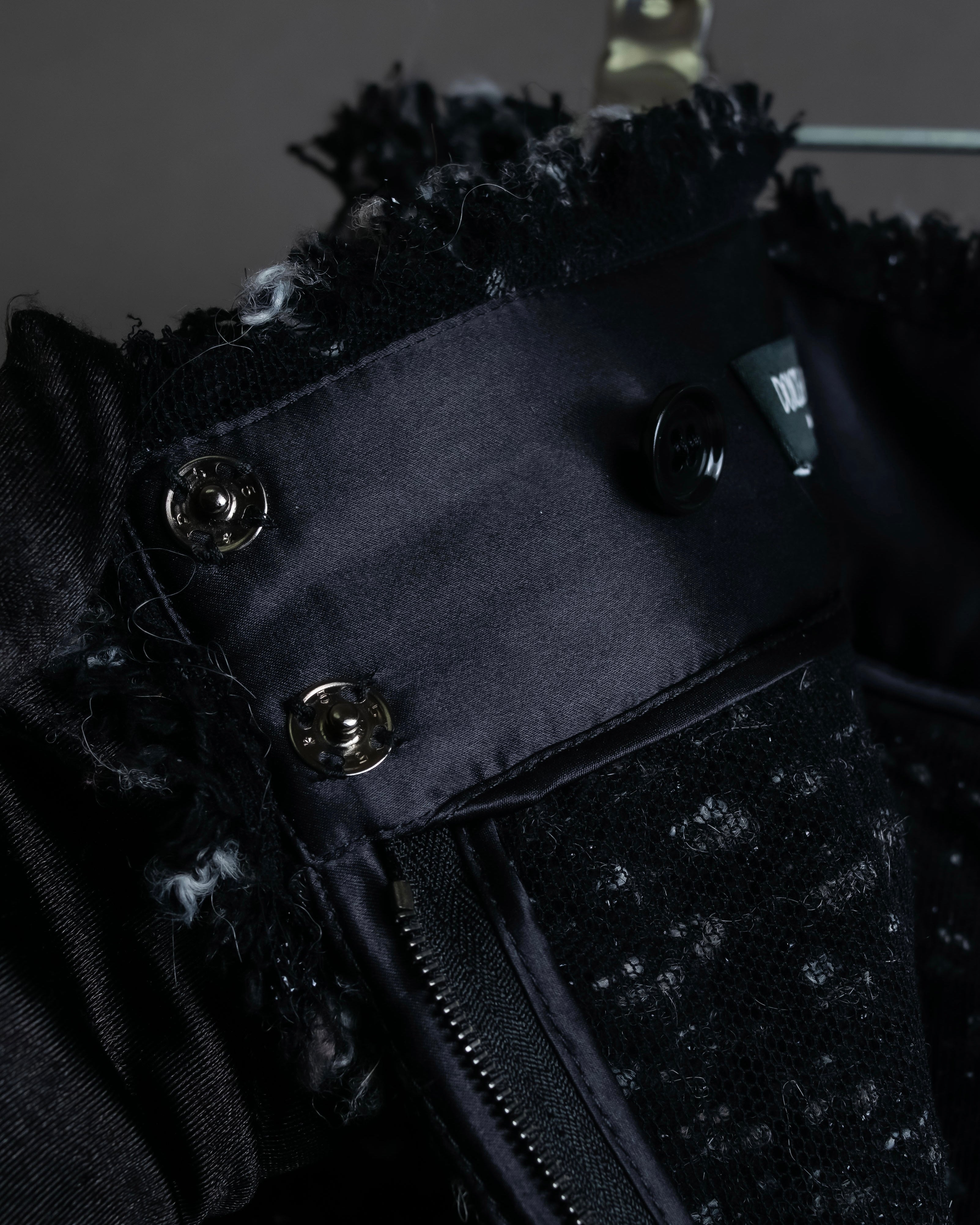 "Dolce &amp; Gabbana" Tweed raw edge flared skirt