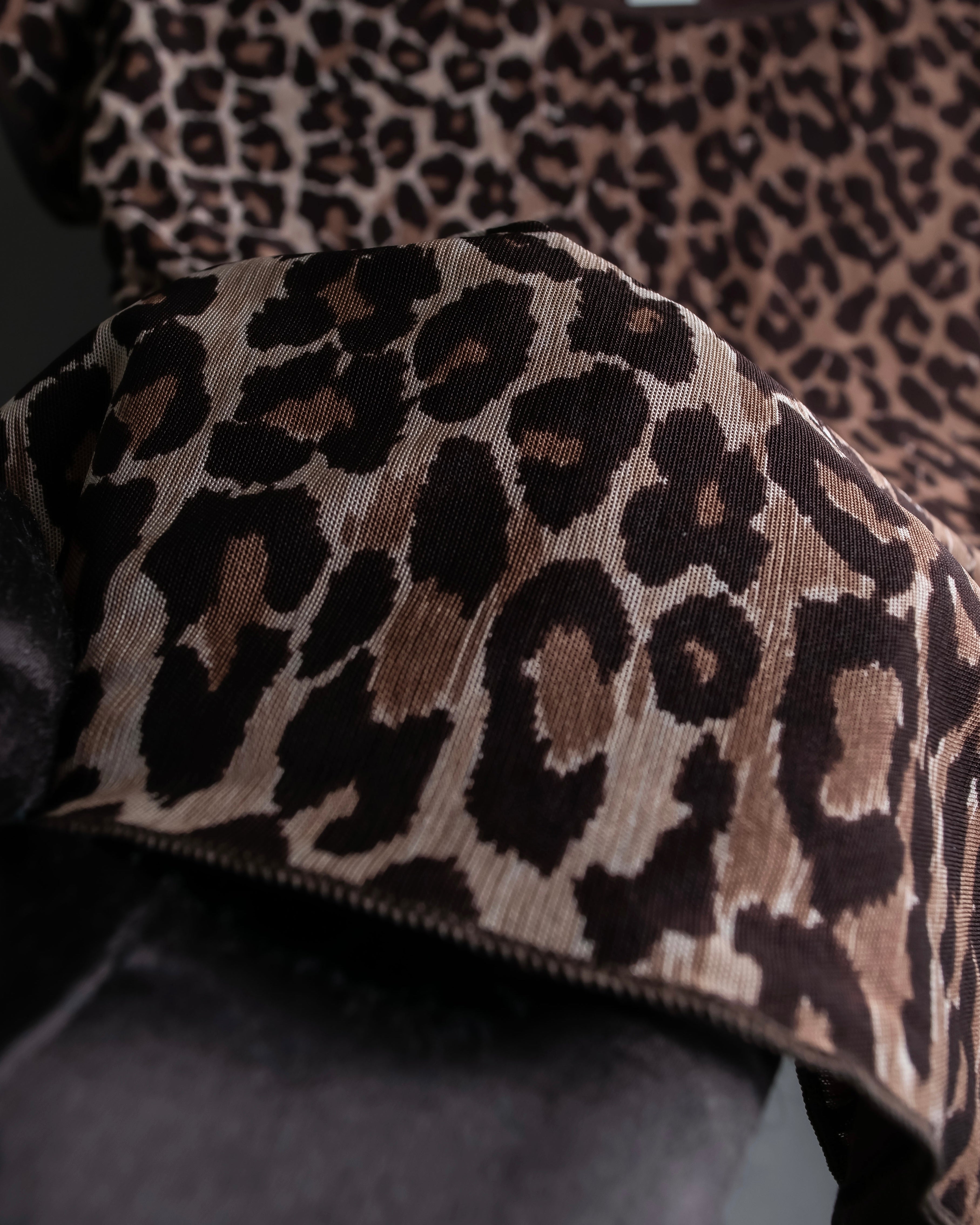 "DOLCE & GABBANA" Leopard print short cut and sew