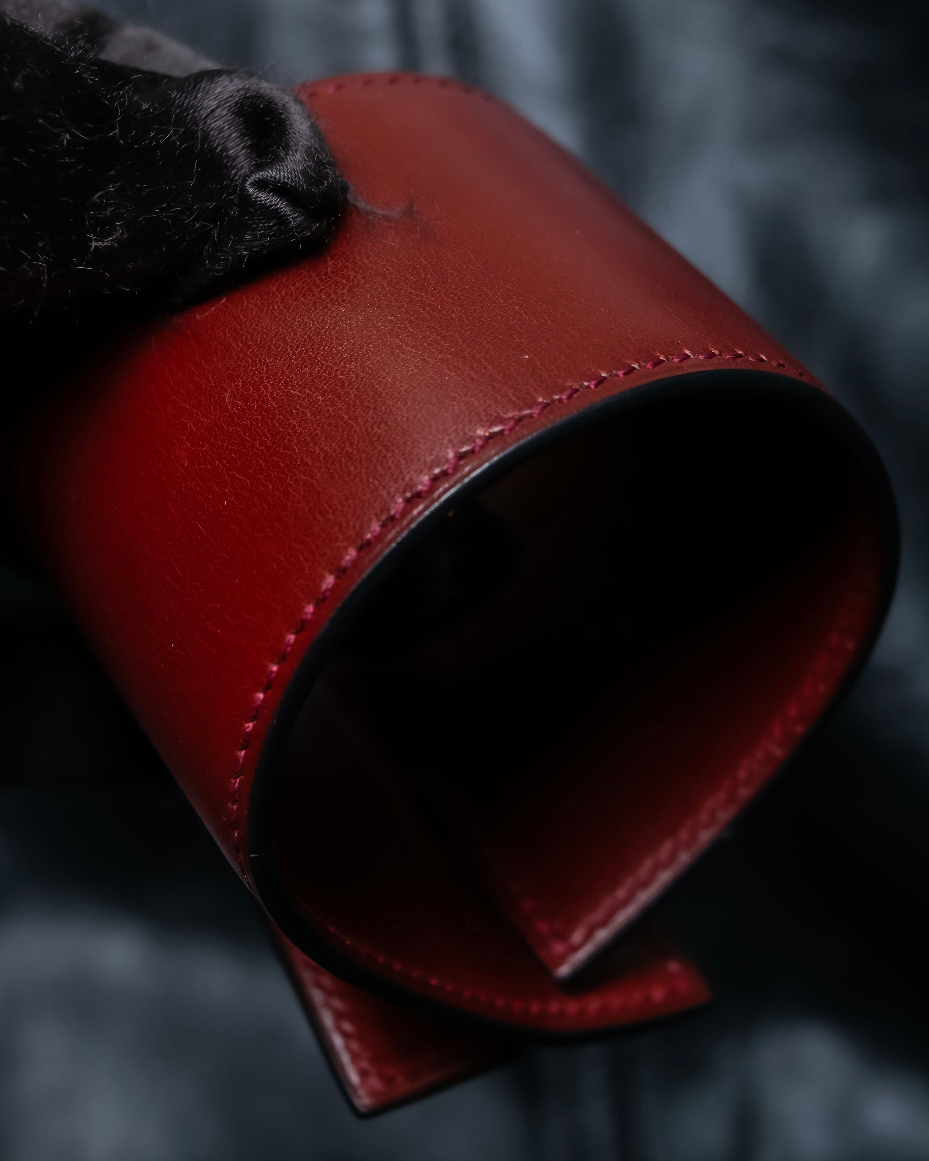 "Hermes" Leather interlocking bangle