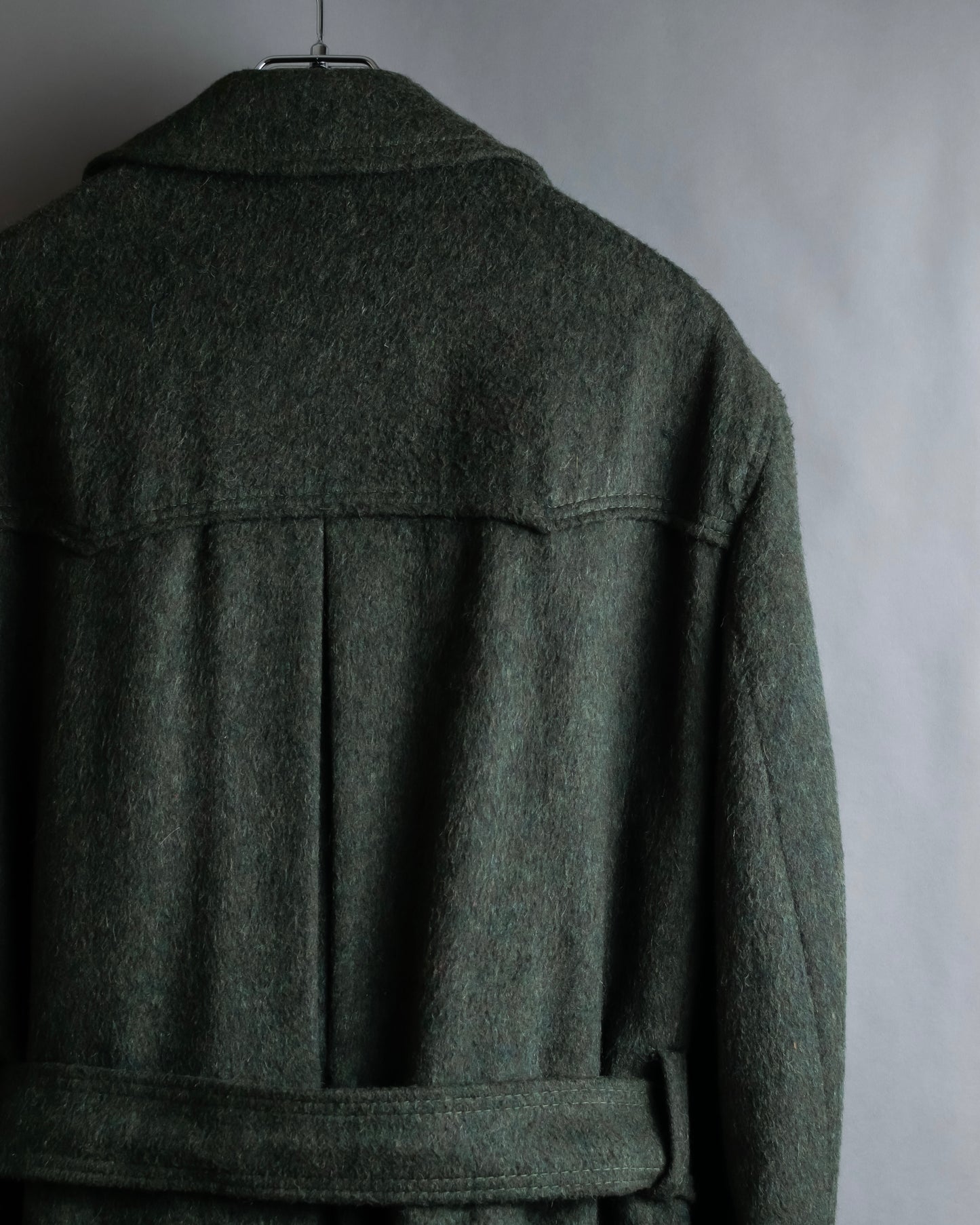 Vintage deep green colour military long coat