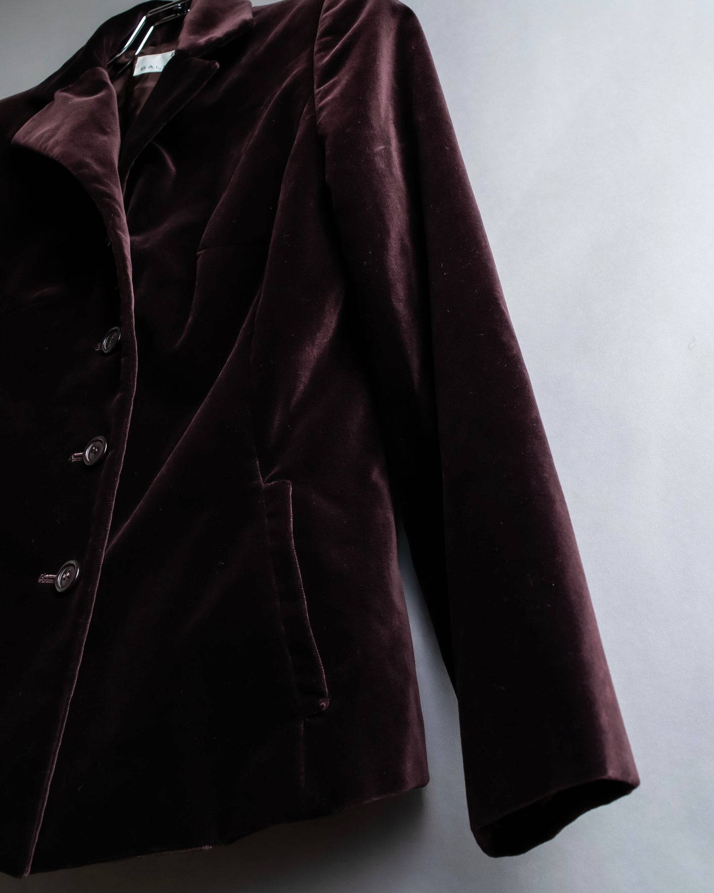 "BALENCIAGA" Velvet beautiful shaped tailored jacket