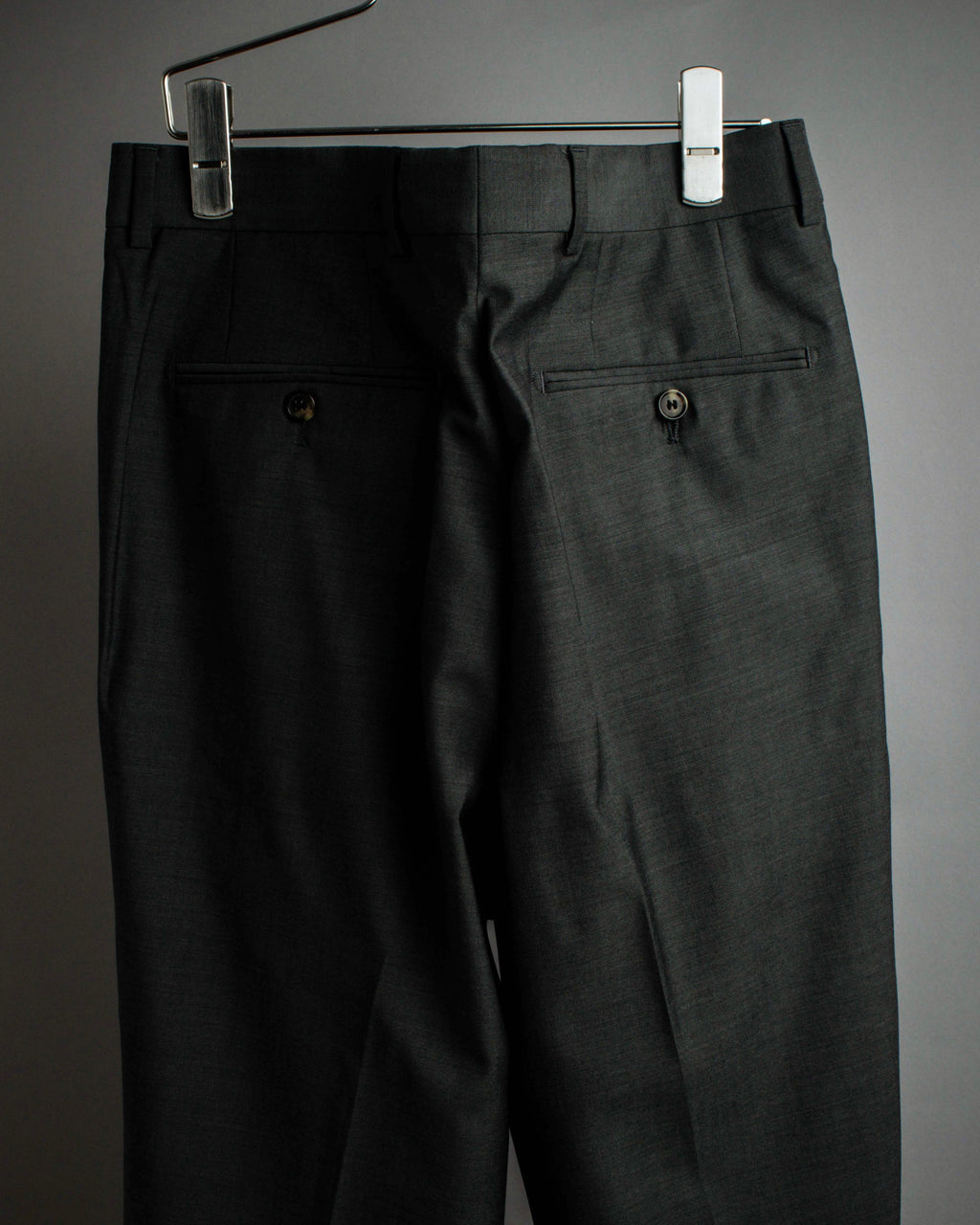 "HUGO BOSS" Fine-gauge wool khaki gray set up