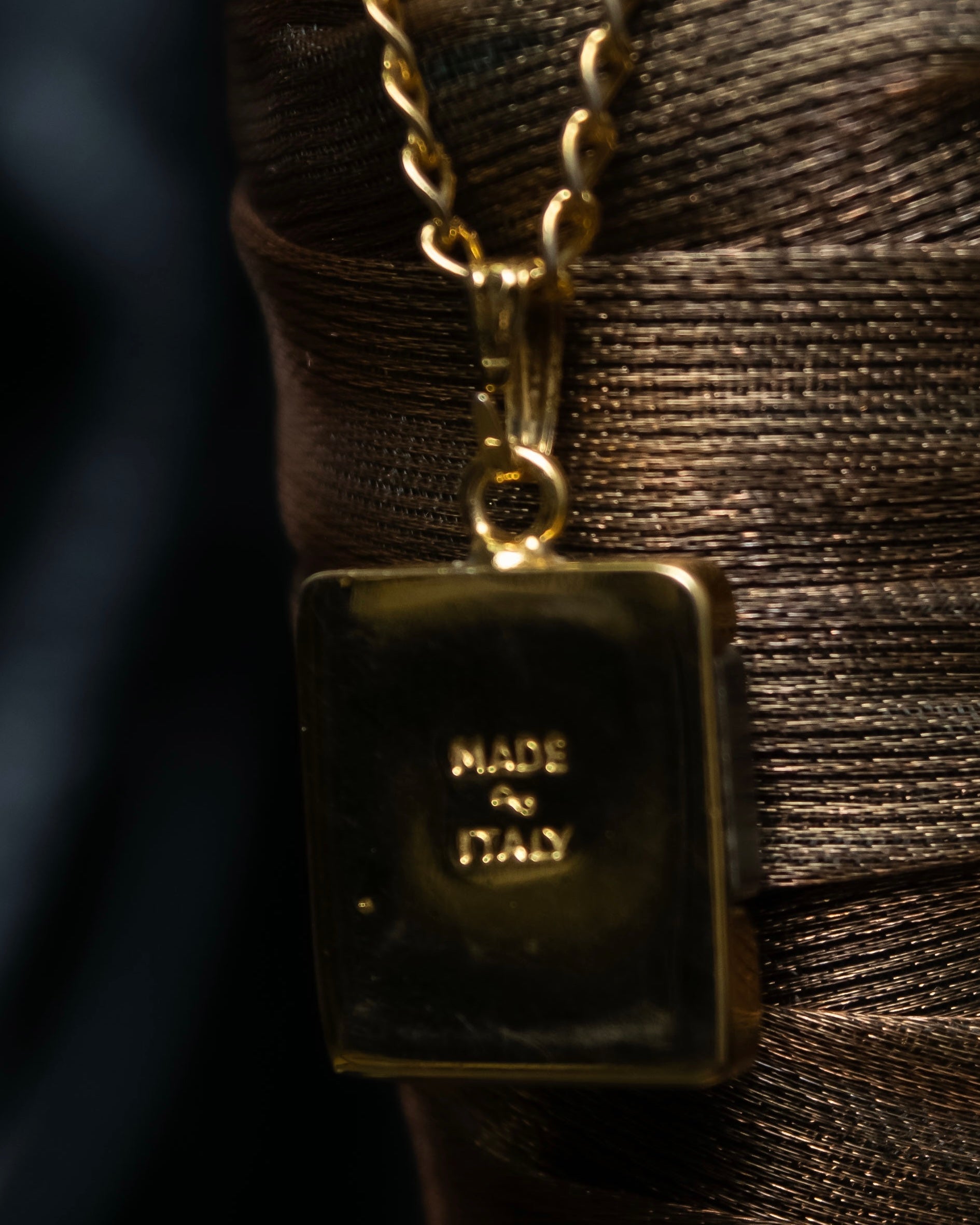 "CELINE" Logo pendant necklace