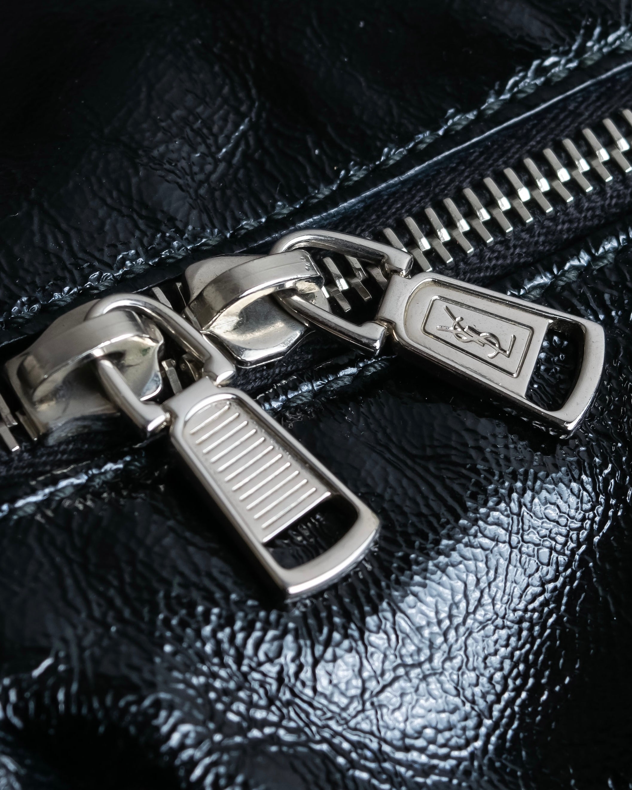 "YVES SAINT LAURENT" Glossy leather easy boston bag