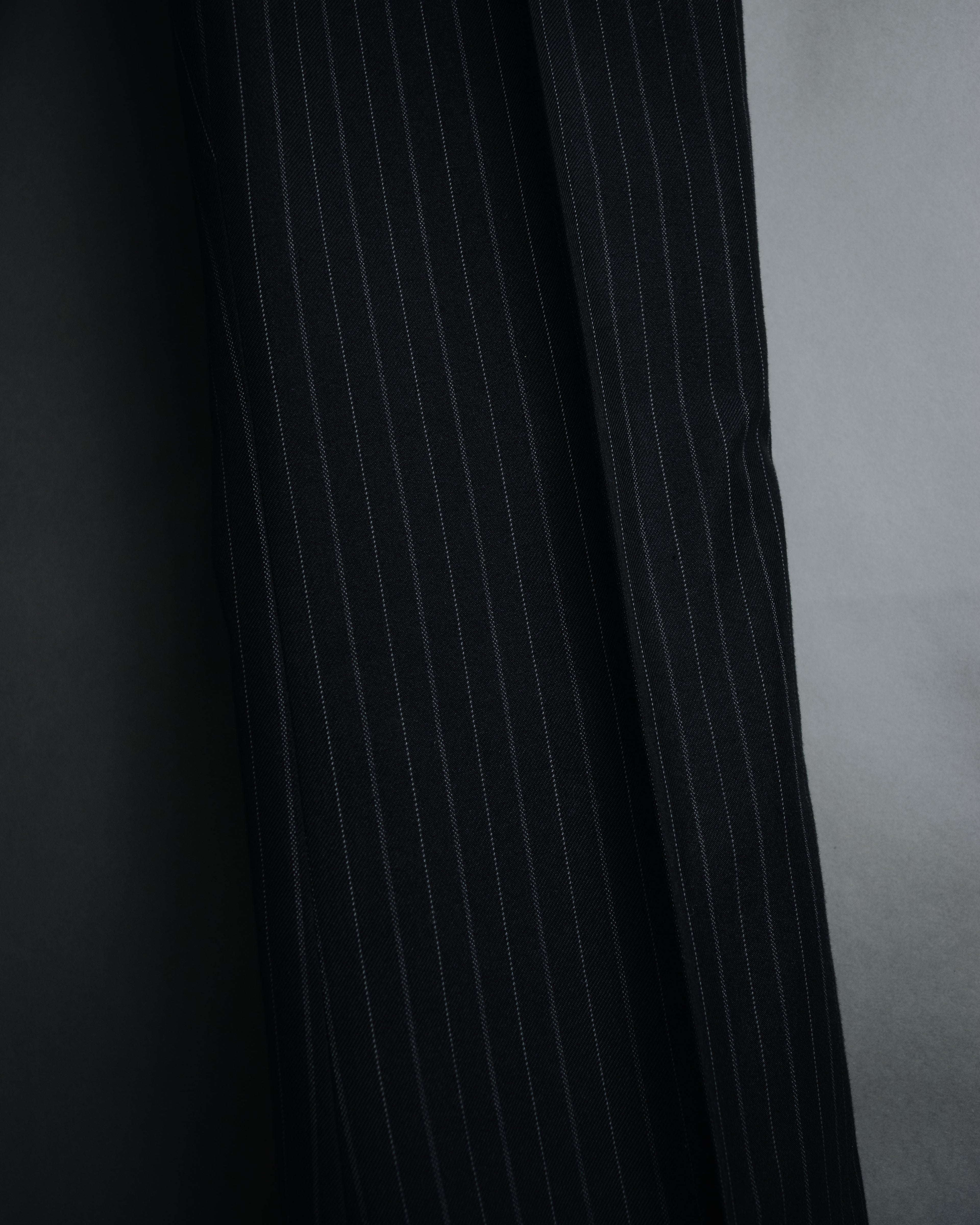 "GUCCI" 90’s-00’s signature hardware pinstripe wool slacks