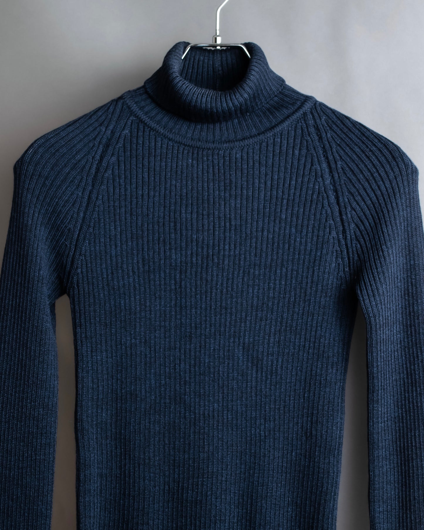 "GUCCI" Ribbed turtleneck fleece wool knit