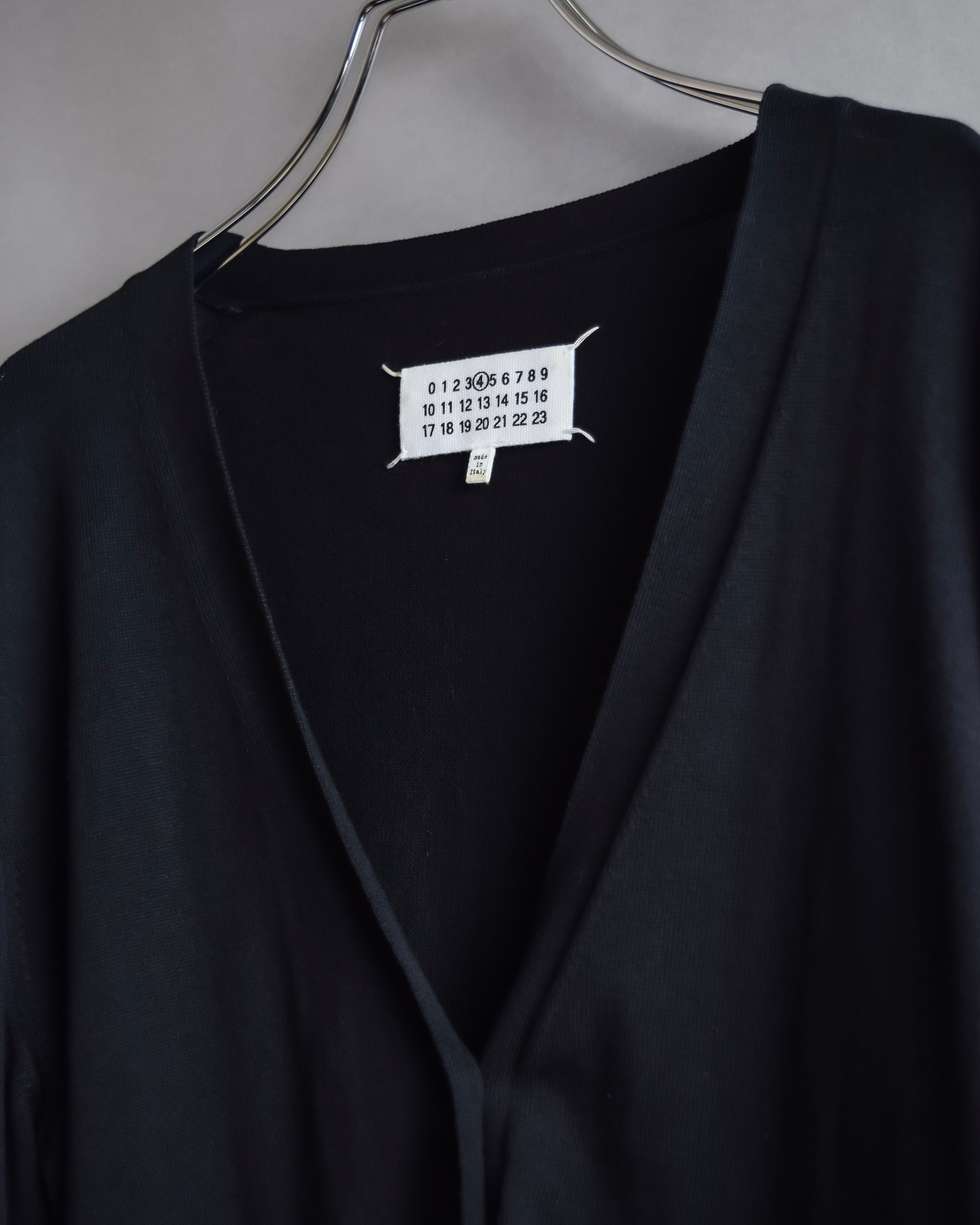 "MAISON MARGIELA" 18SS Elbow patched v-neck knit cardigan