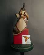 “Cartier“ 80’s-90’s Timepiece motif silk scarf