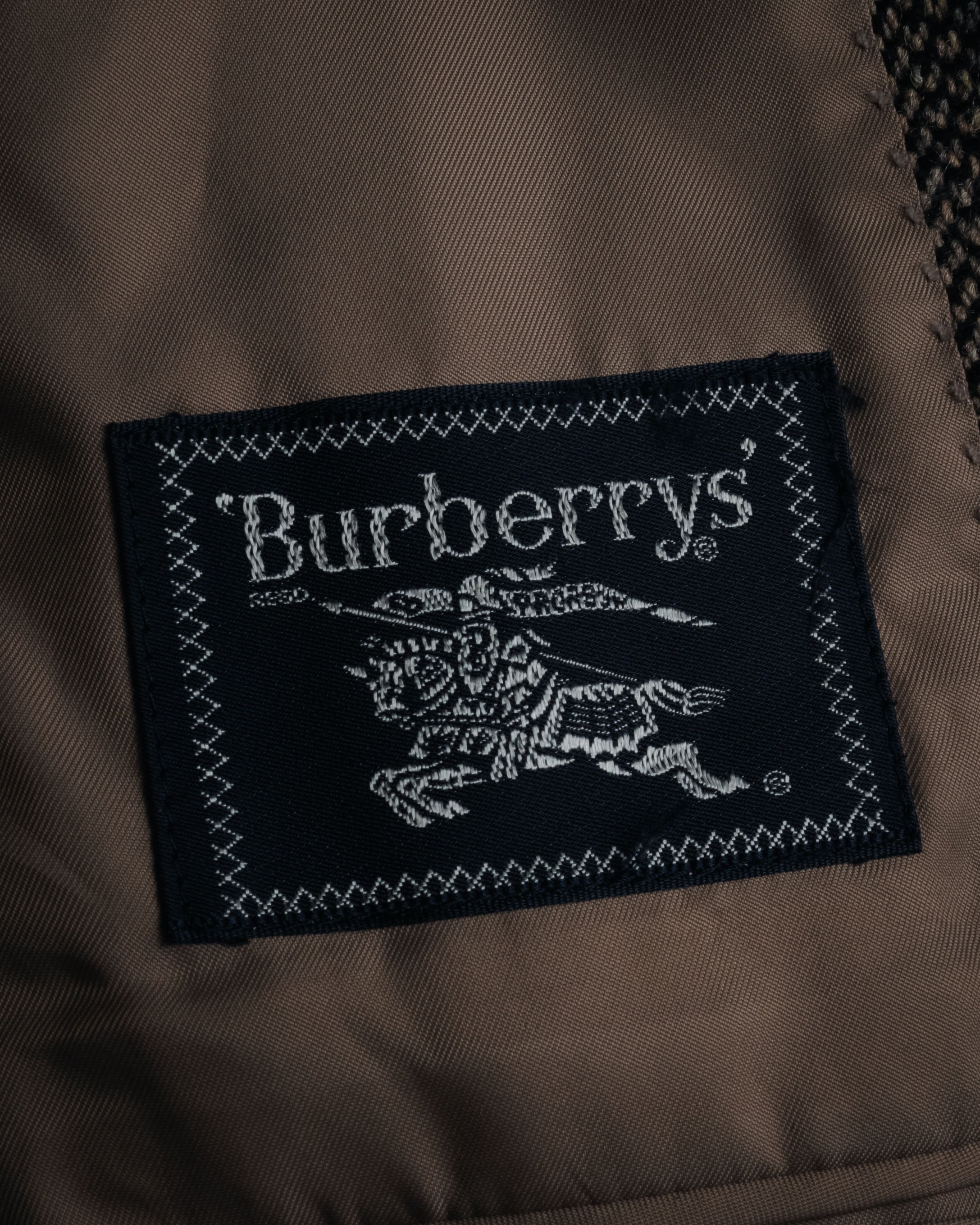"Burberrys" 90’s Herringbone tweed wool suit set