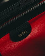 "GUCCI" 90's Structured leather top handle handbag