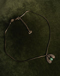 “Christian Dior” 90’s-00’s Antique gold botanical pendant necklace