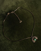 “Christian Dior” 90’s-00’s Antique gold botanical pendant necklace