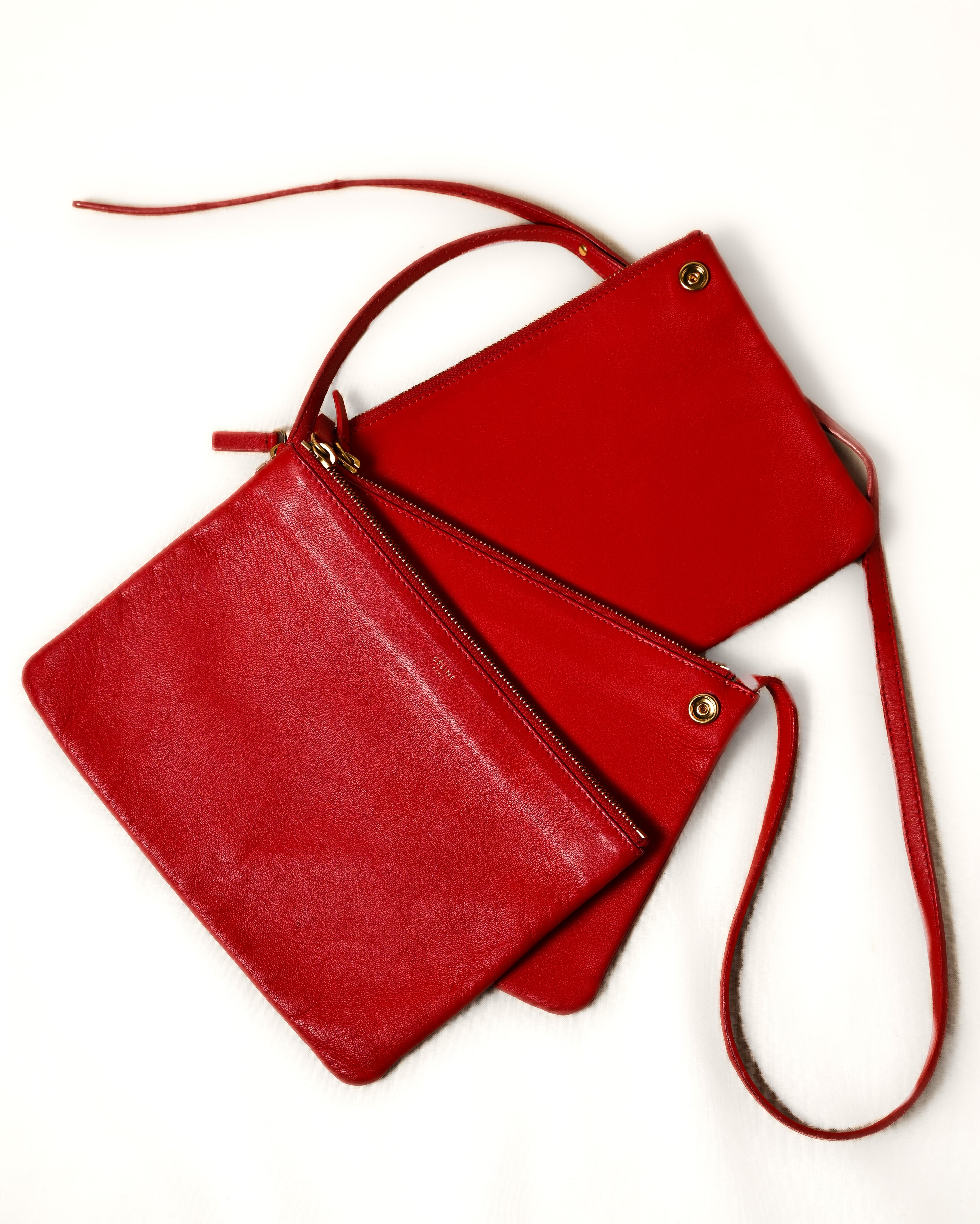 CÉLINE by Phoebe Philo
/ "Trio Small" Shoulder Bag Red