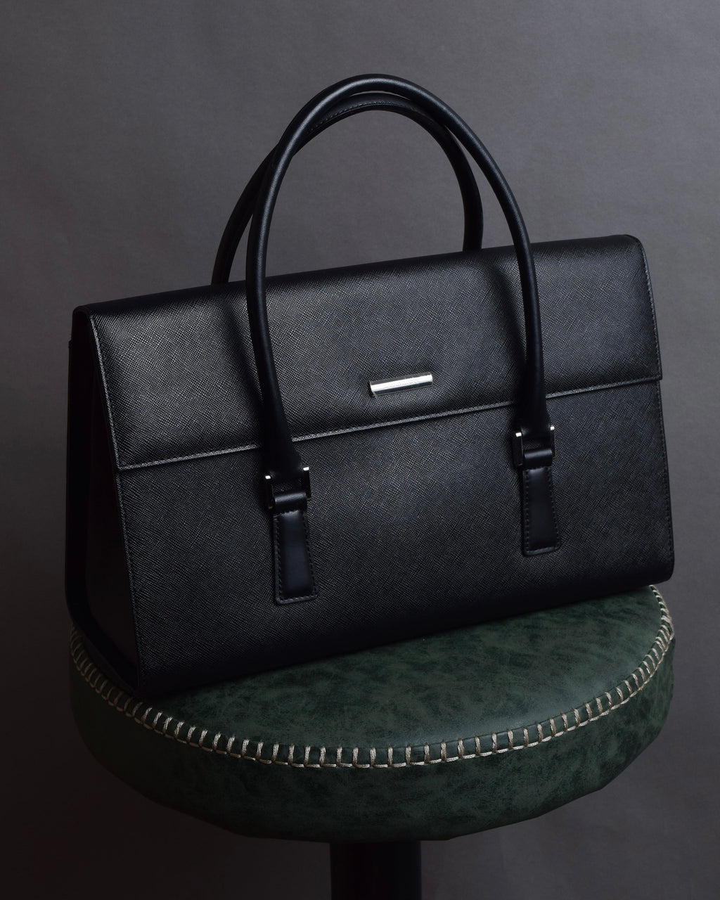 "BURBERRY" Saffiano leather mini boston bag