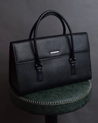 "BURBERRY" Saffiano leather mini boston bag