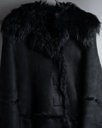 -SPECIAL- "GUCCI" 90's-00's Leather combination fur long coat