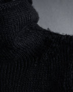 "Y’s" 17AW textured turtleneck knit sweater