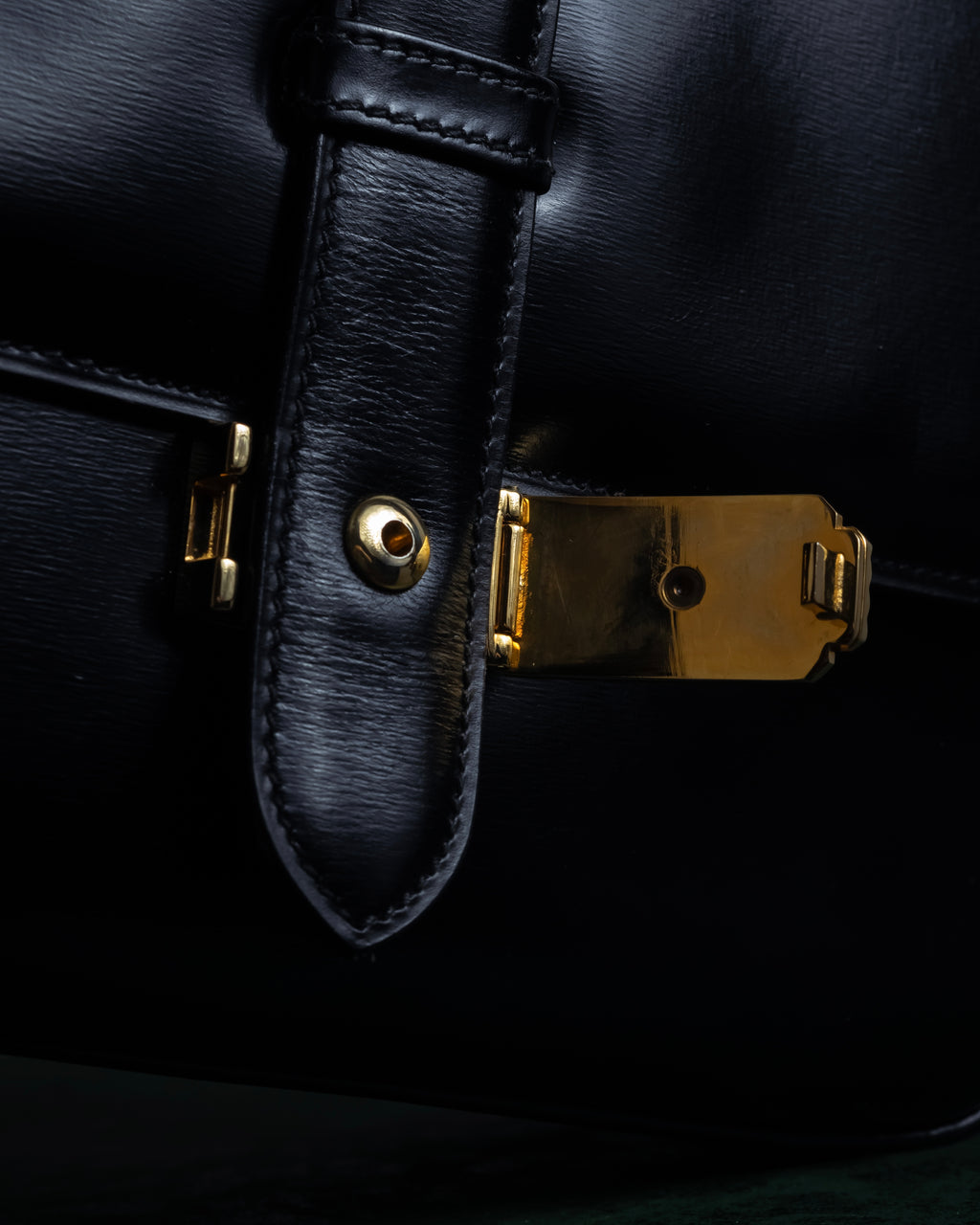 "CELINE" Classic flap design leather shoulder bag