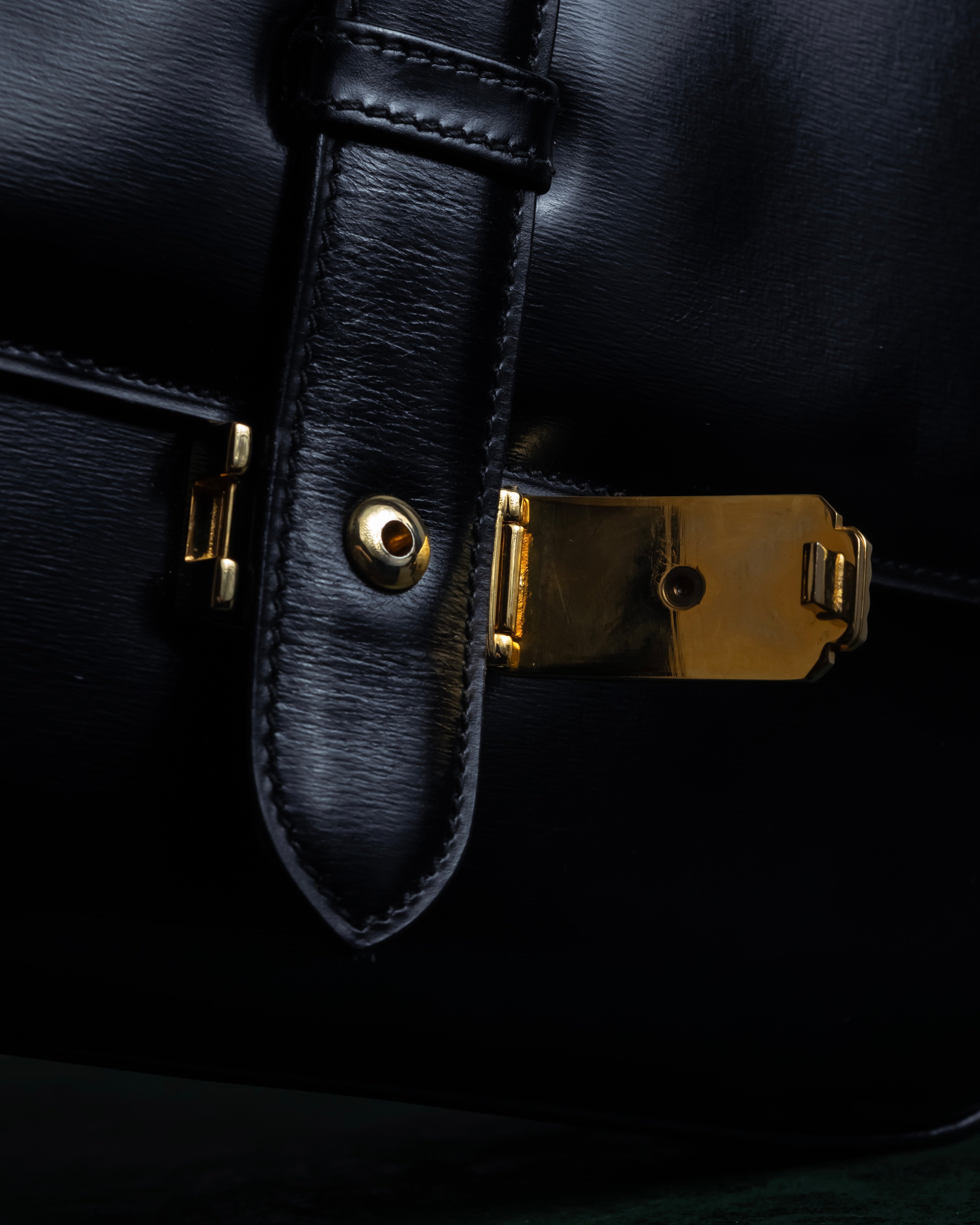 "CELINE" Classic flap design leather shoulder bag