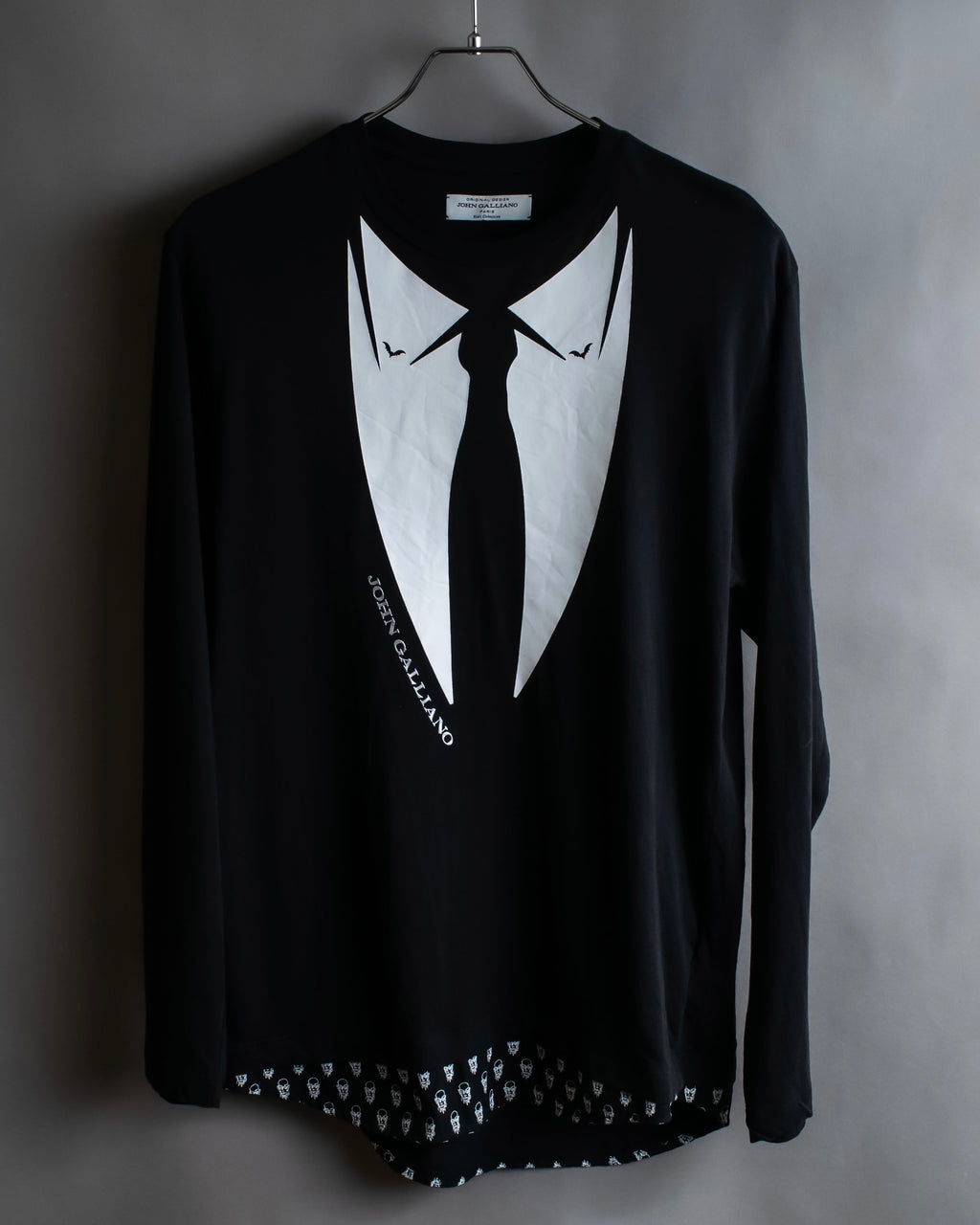 "John Galliano" Tie motif trompe l'oeil design pullover