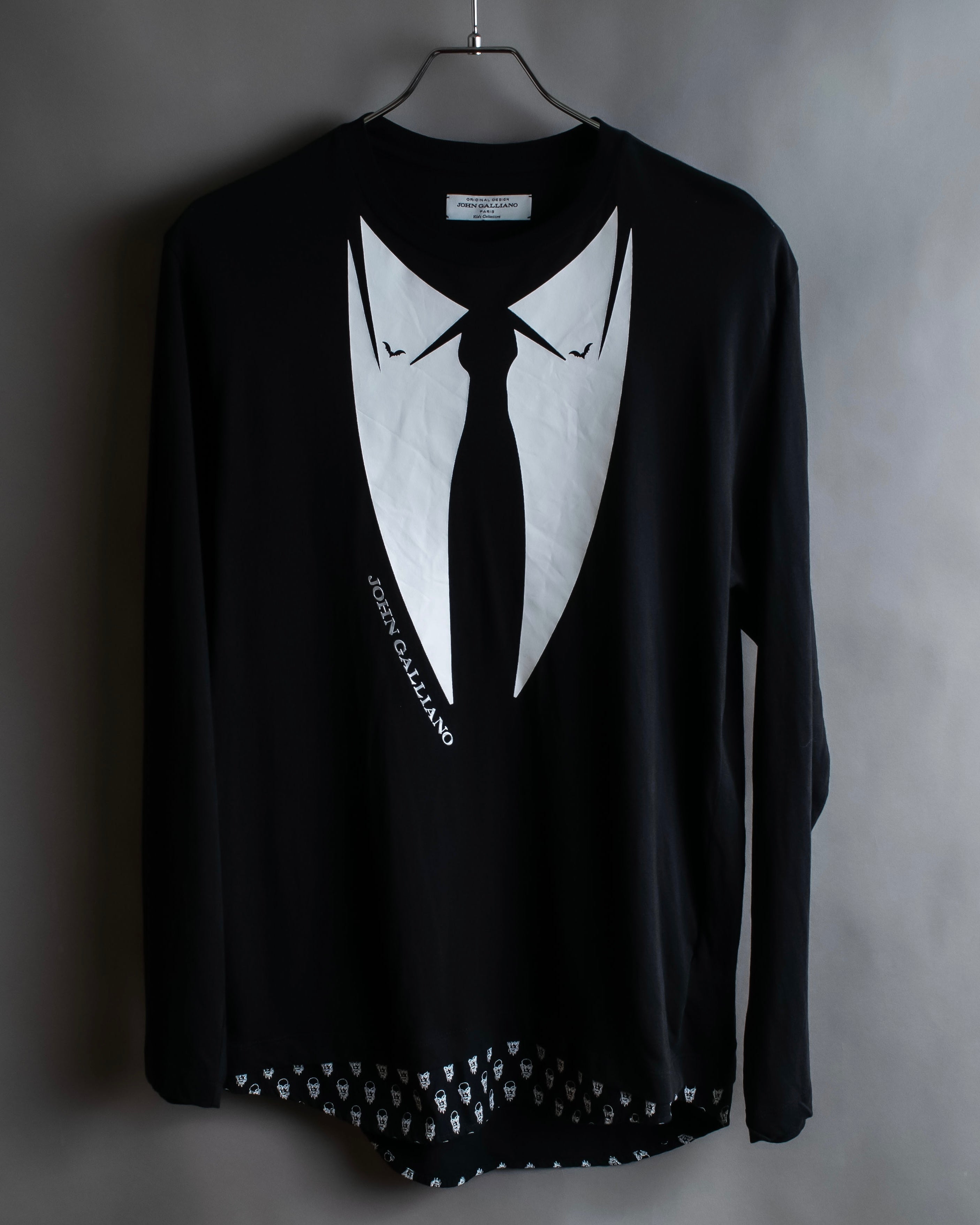 "John Galliano" Tie motif trompe l'oeil design pullover
