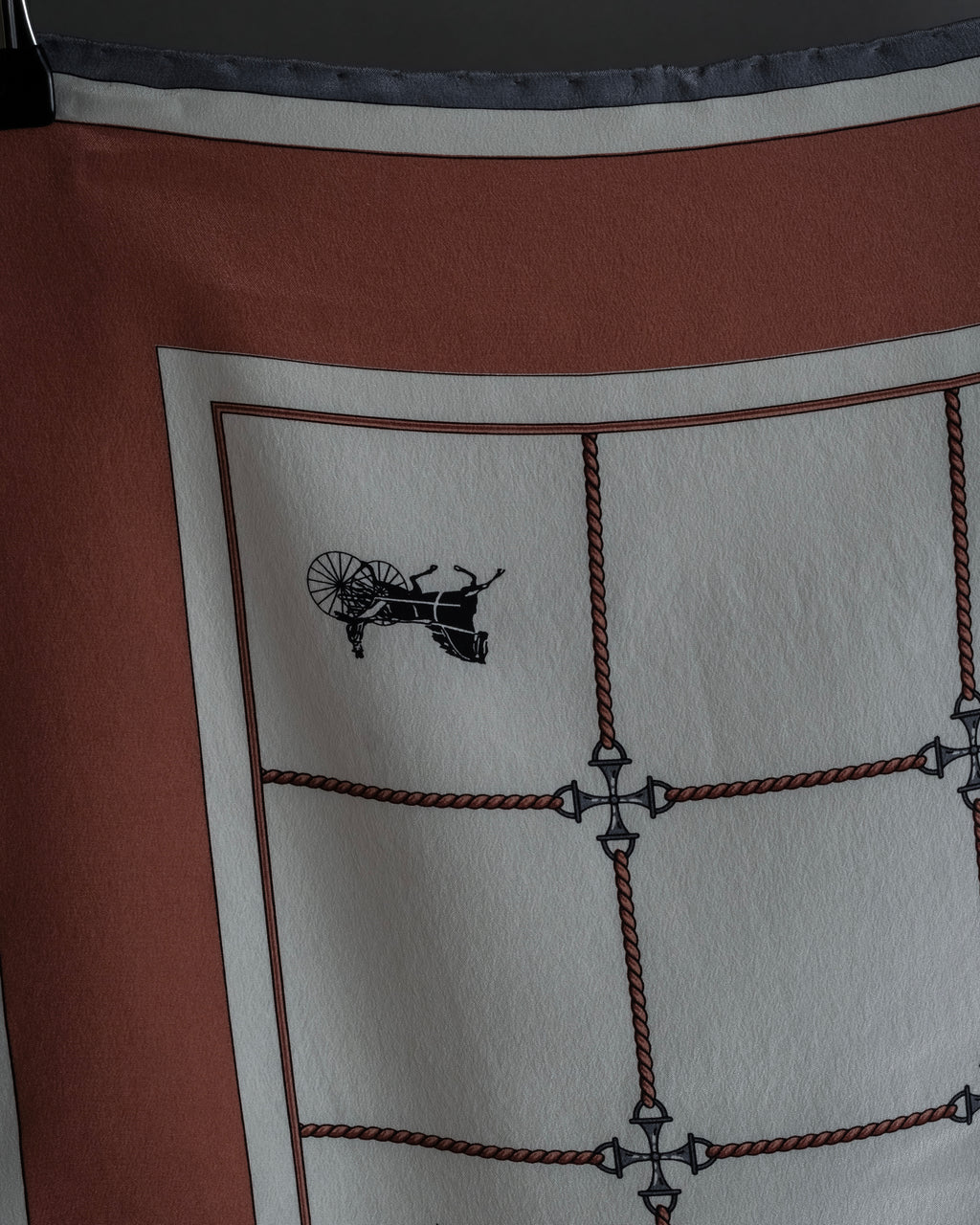 "CELINE" Horse-drawn carriage design silk scarf