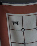 "CELINE" Horse-drawn carriage design silk scarf