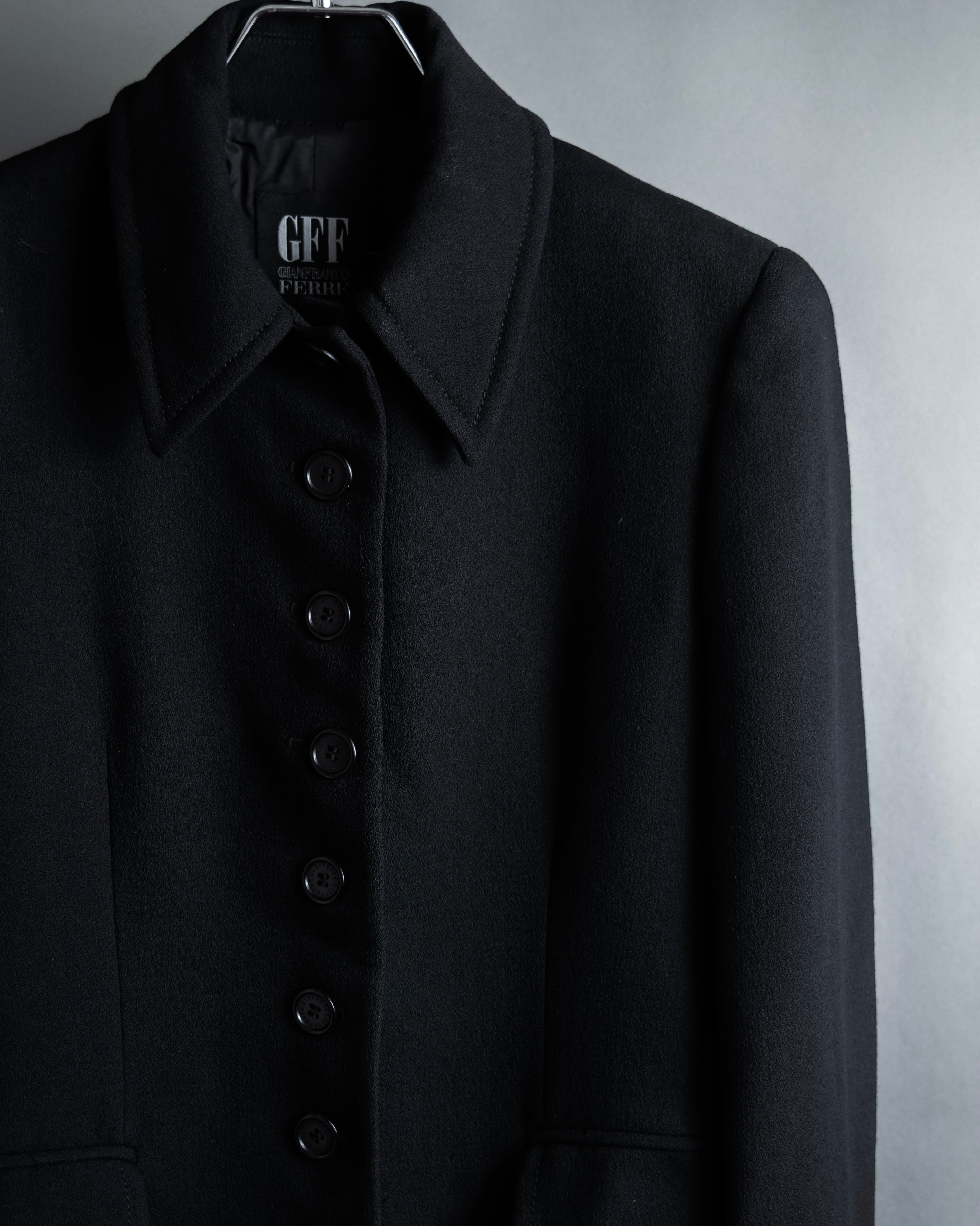 "GIANFRANCO FERRE" Multiple button sequences shaped long coat