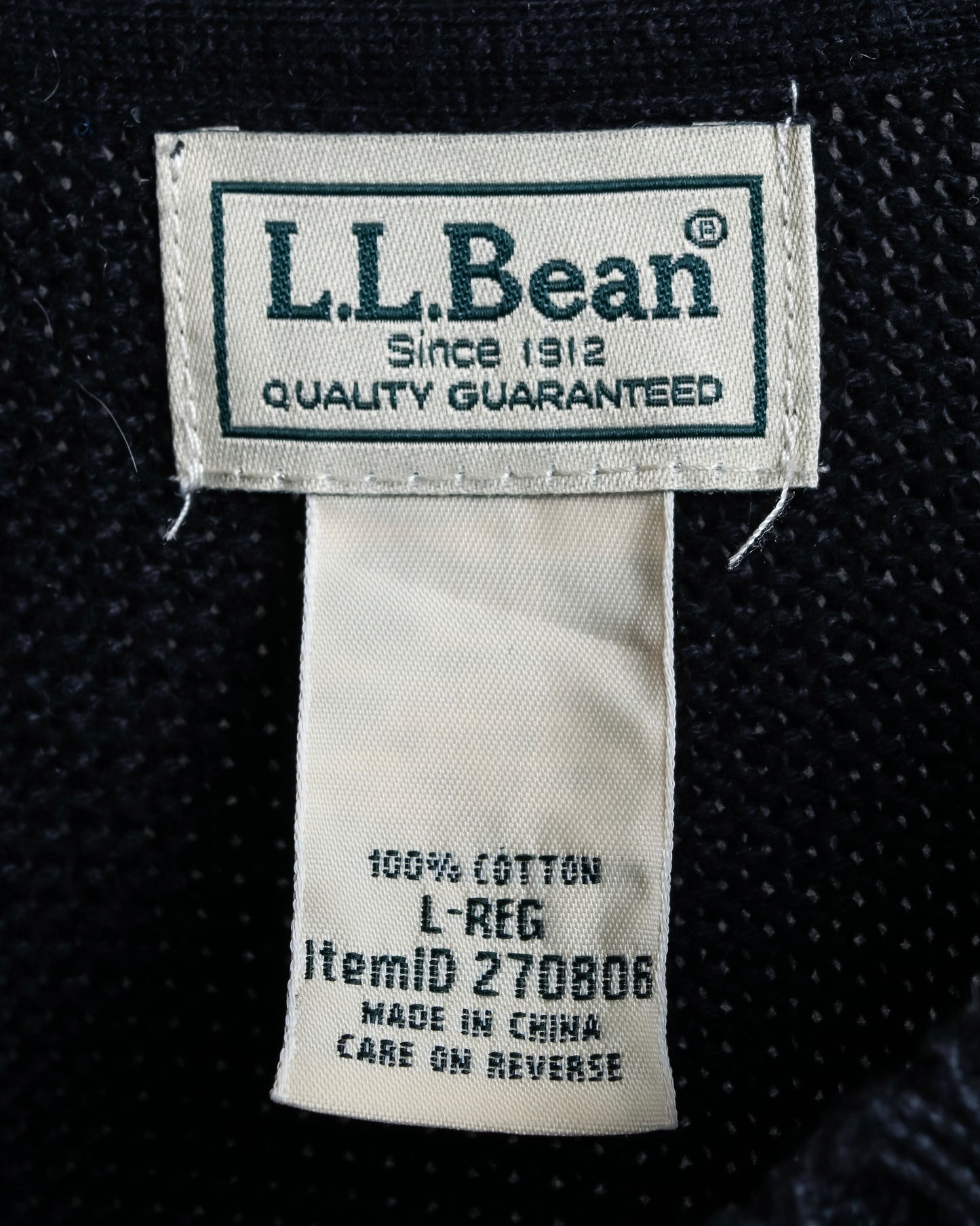 "L.L. BEAN" Oversized V-neck cable knit pullover