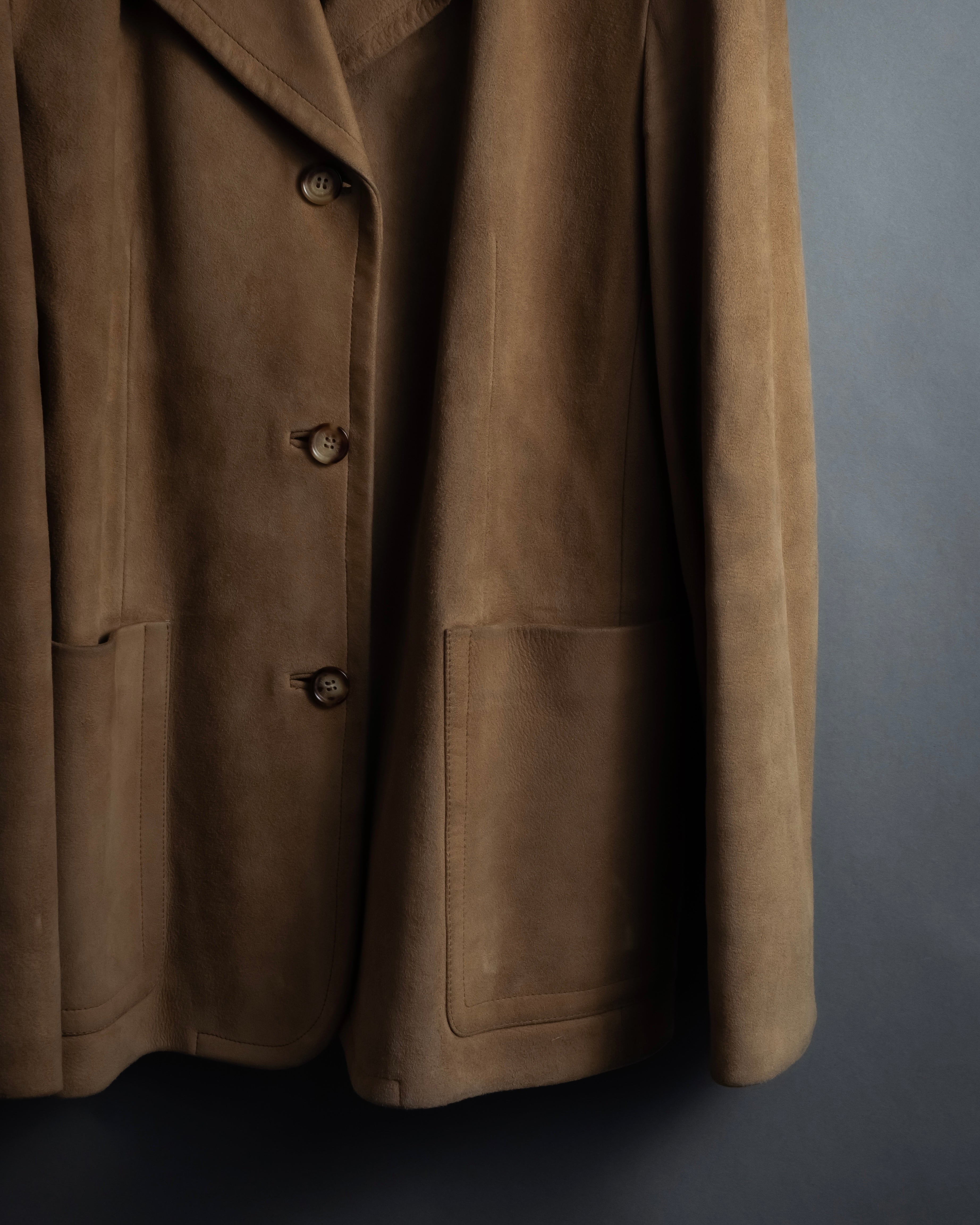 "CELINE" Relaxing design suede leather jacket