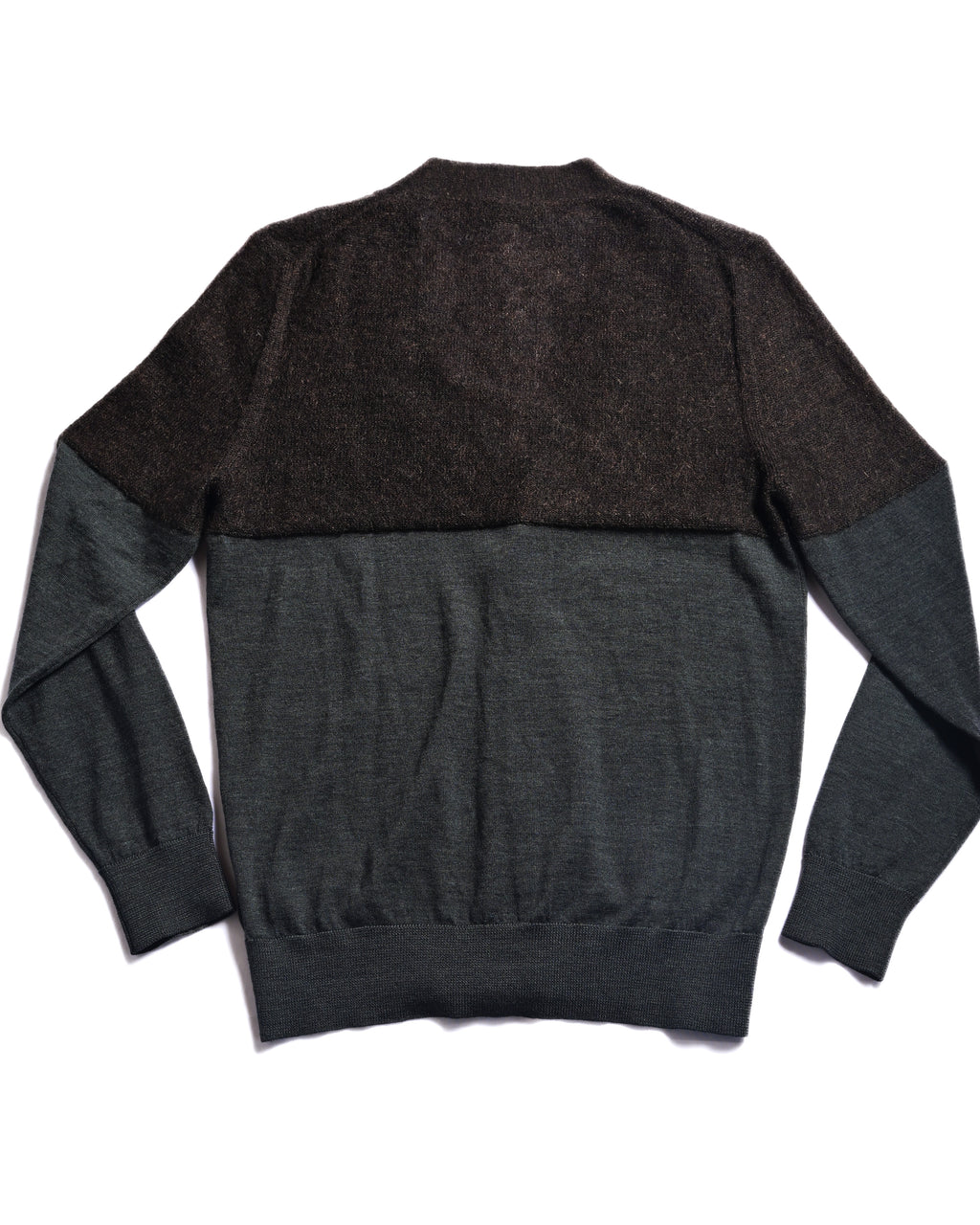 MARK JACOBS/ Mohair Blend Block Bicolor Knit Cardigan Brown × Dark Green