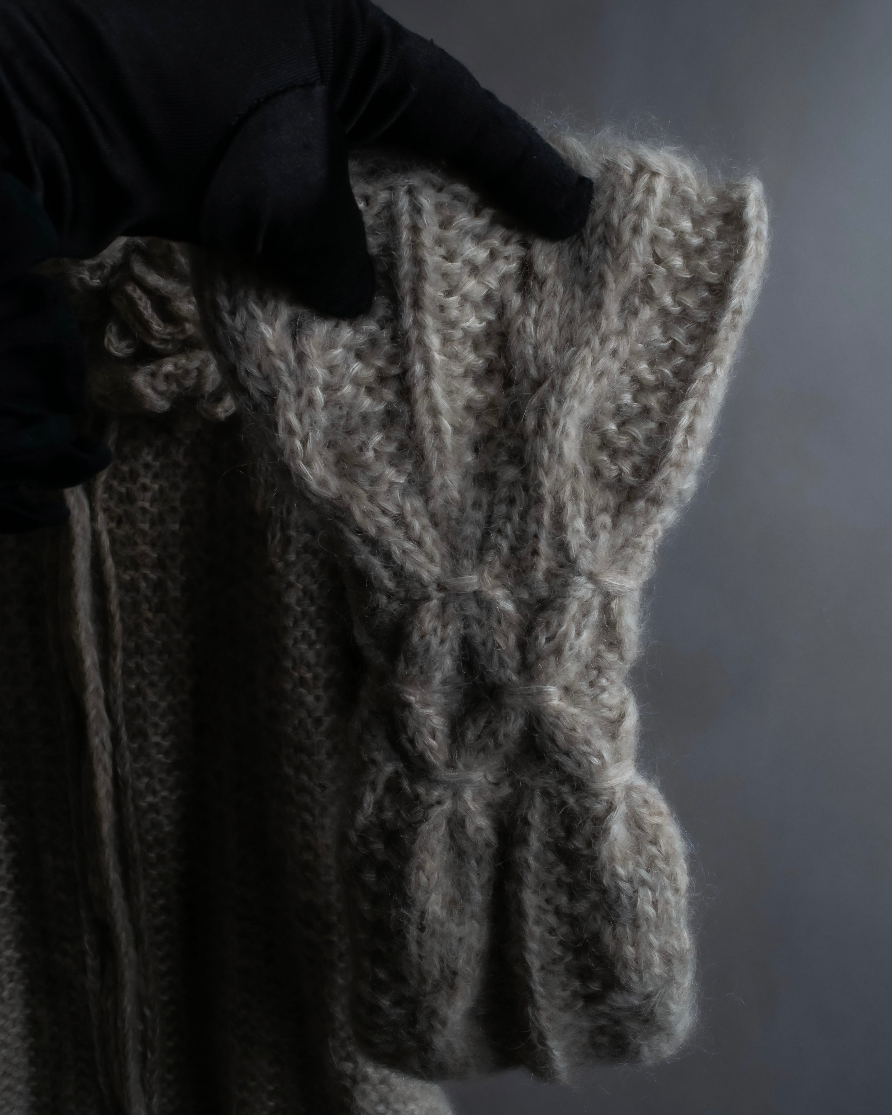 "ERMANNO SCERVINO" Three-dimensional knit long cardigan