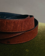 "Hermès" Vintage grained leather belt