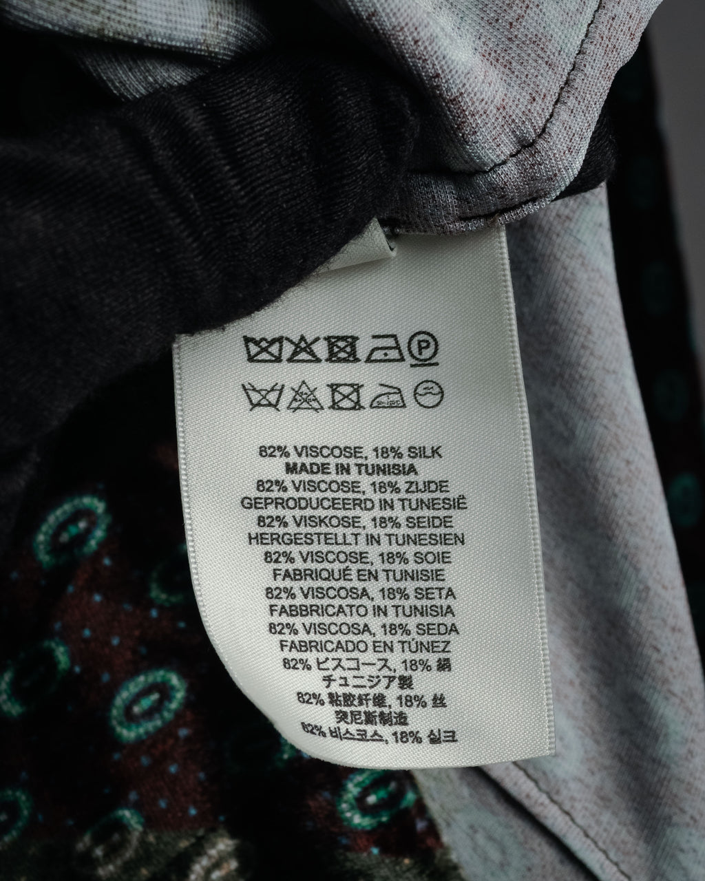 “DRIES VAN NOTEN” 2010’s Circle motif velvet shirt