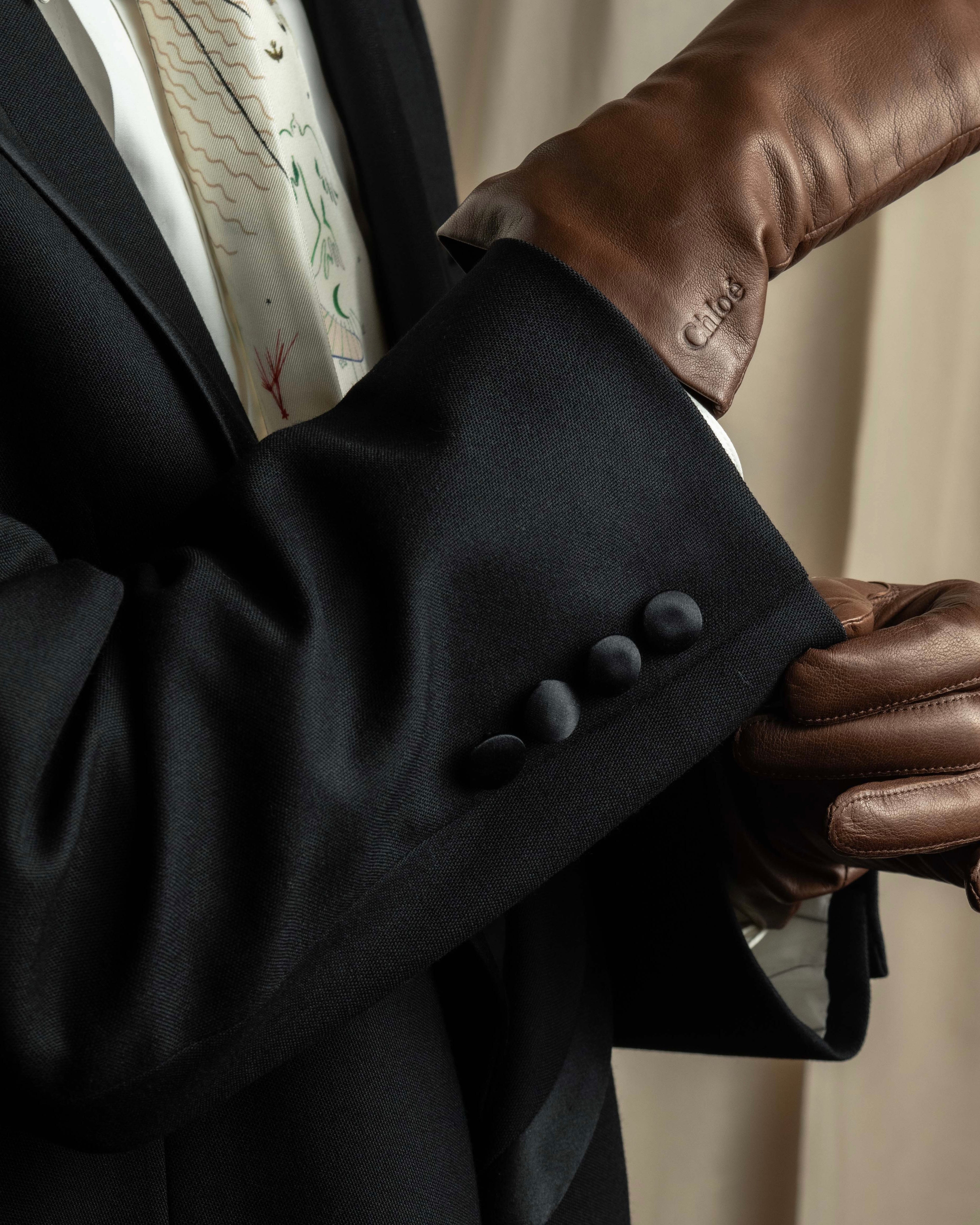 "BALENCIAGA" Structured tailored shawl collar jacket