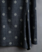 "YOHJI YAMAMOTO +NOIR" Large polka dot pattern flared skirt